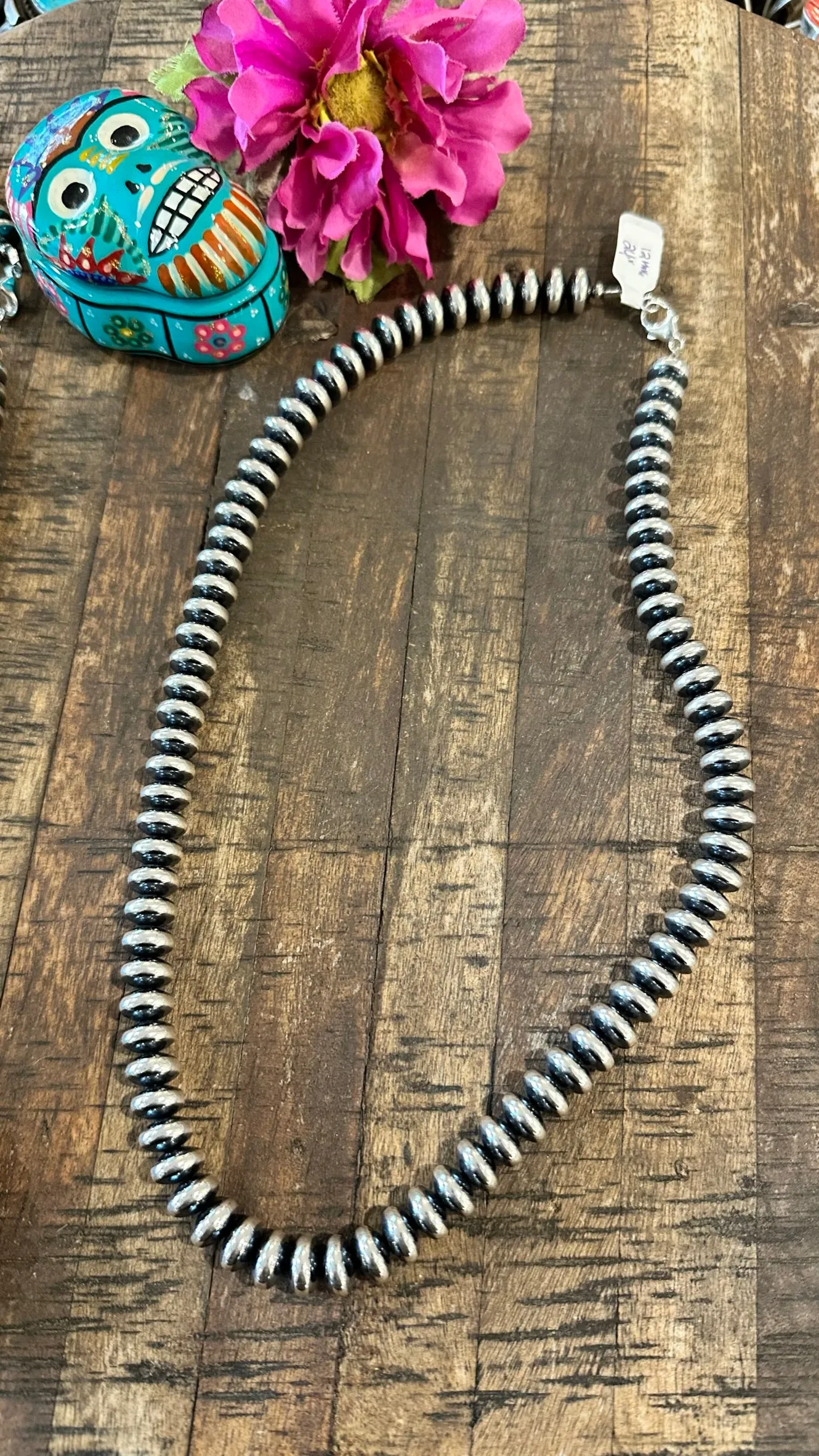 12mm 24" Rondelle "Navajo Style" Pearls