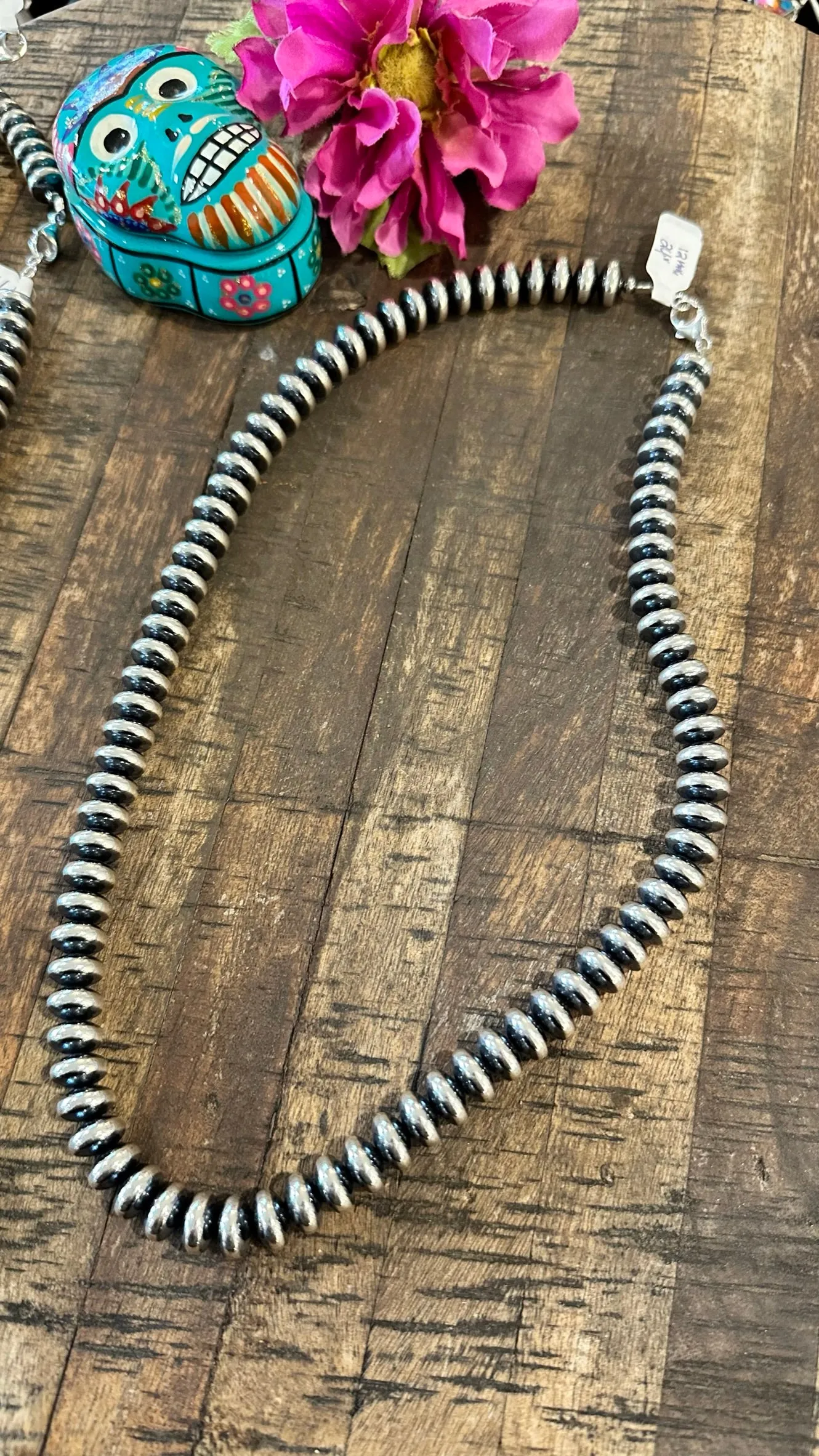 12mm 24" Rondelle "Navajo Style" Pearls