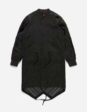 4087 Upcycled MA Fishtail Parka Black