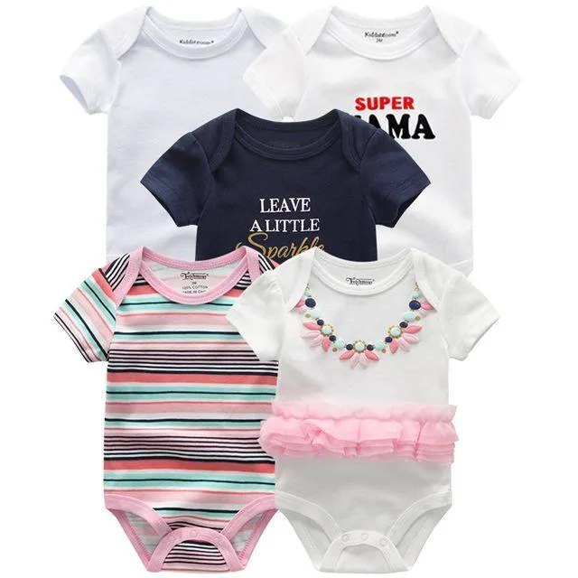 5 pack high quality baby rompers jumpsuit