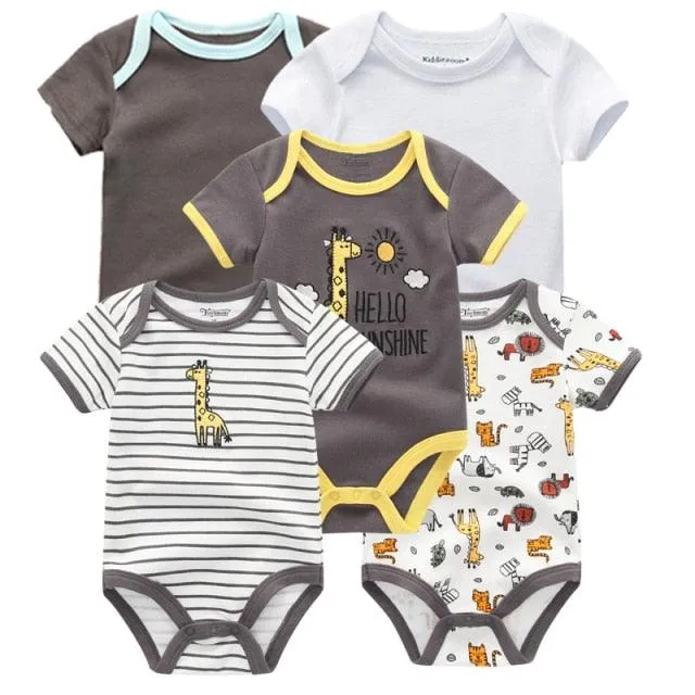 5 pack high quality baby rompers jumpsuit