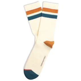 6-pack Athletique Classique Stripes Socks Off White / Honey / Light Rosso / Benzin / irr