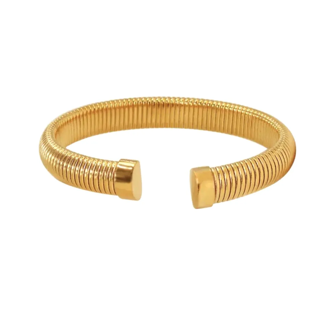 80's Style Golden Open Bracelet