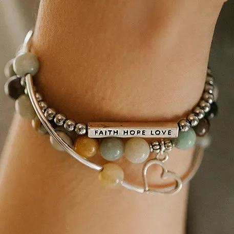 Anchor | Stone Beaded Charm Bracelet | Howlite