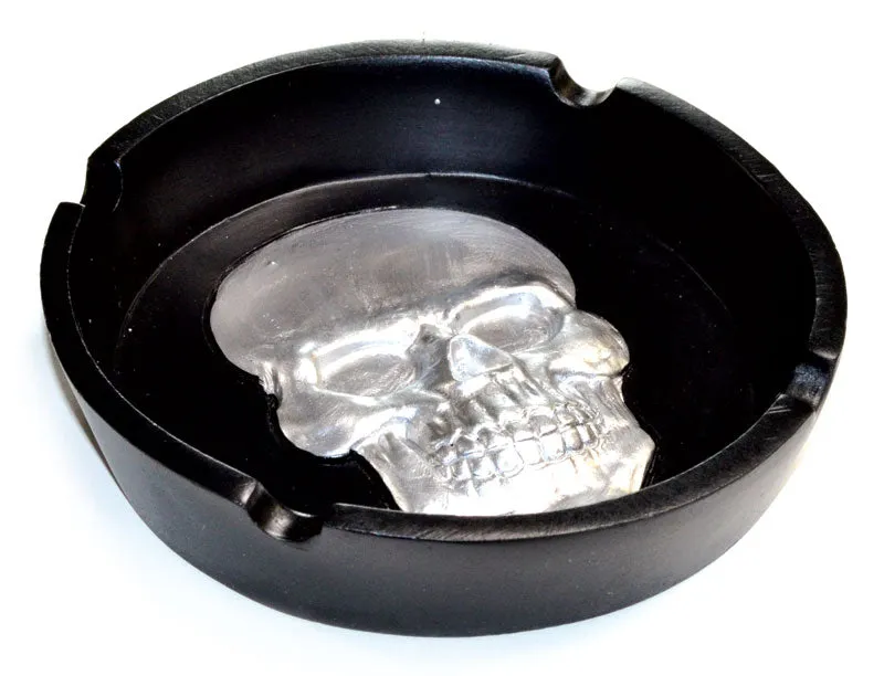 Ashtray Silver Skull