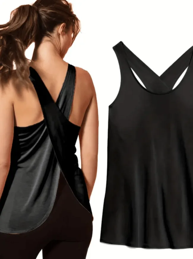 B-ACTIVE VERSATILE OPEN BACK TANK TOP