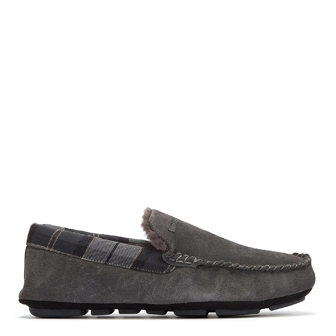 Barbour Monty Slippers Dark Grey Suede