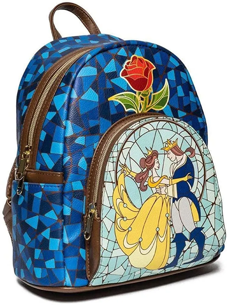 Beauty and the Beast Stained-Glass Window Mini-Backpack - Entertainment Earth Ex