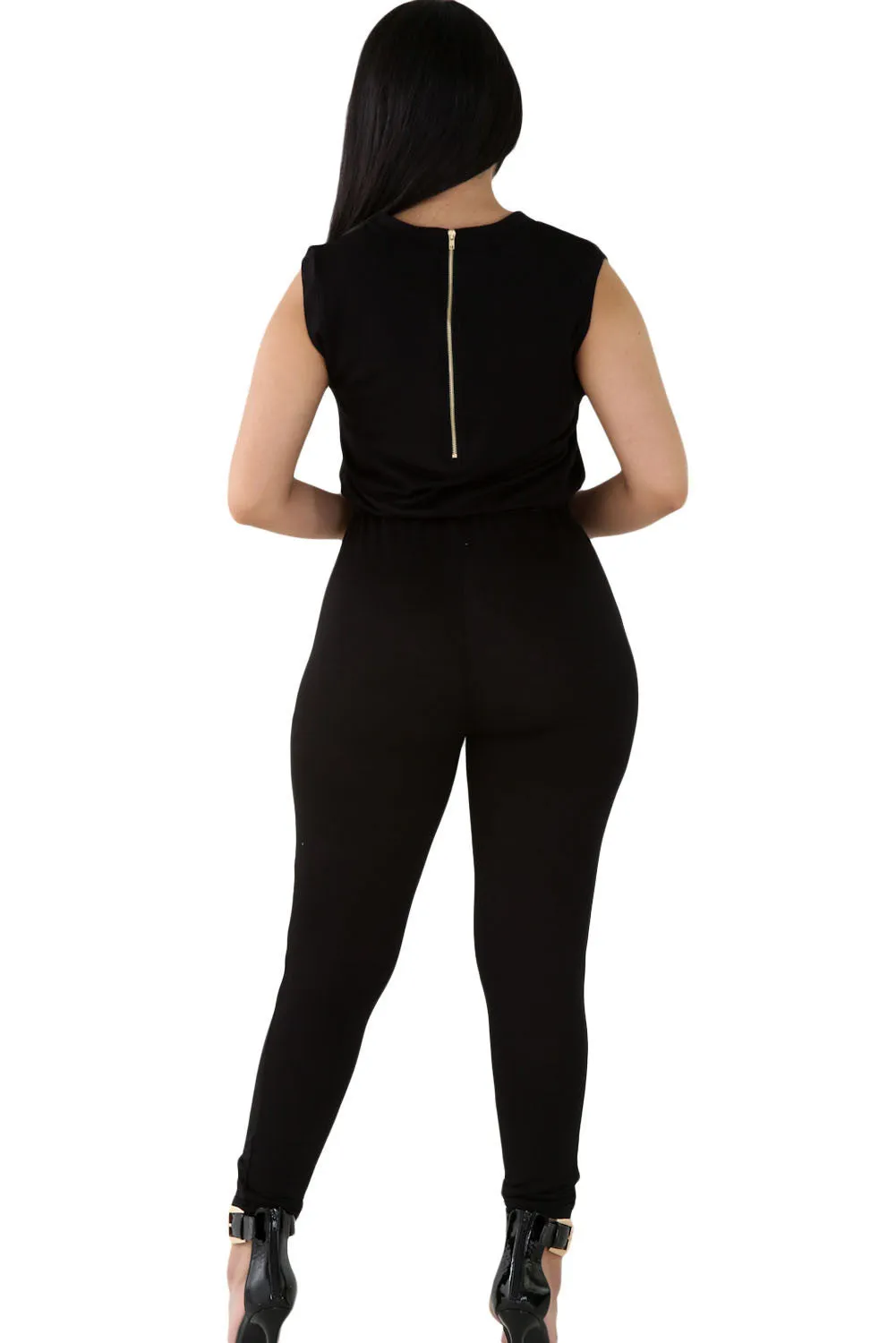 Black Creative Stylish Jumpsuit