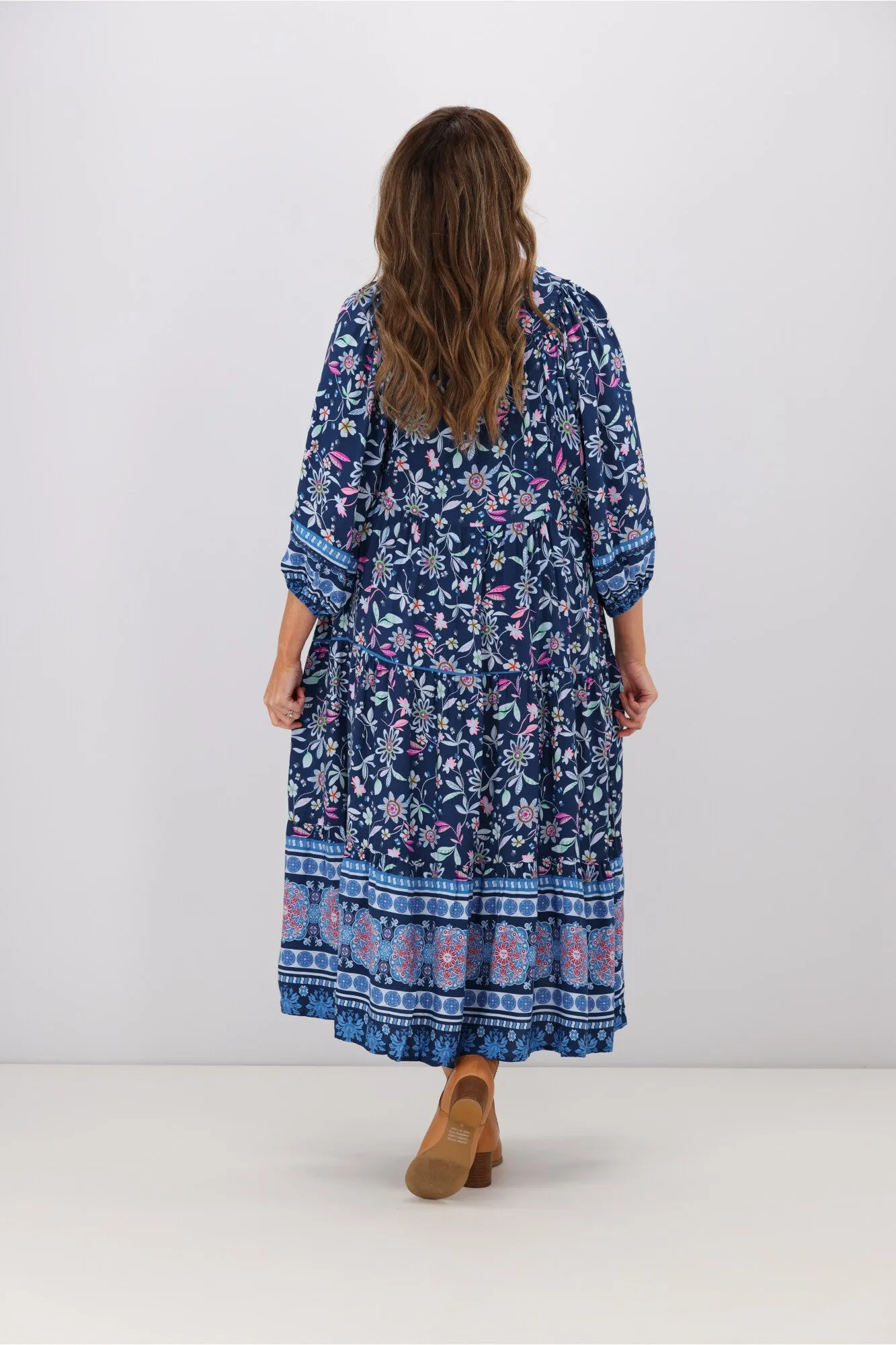 Boho Australia Gibbons Dress Navy Floral