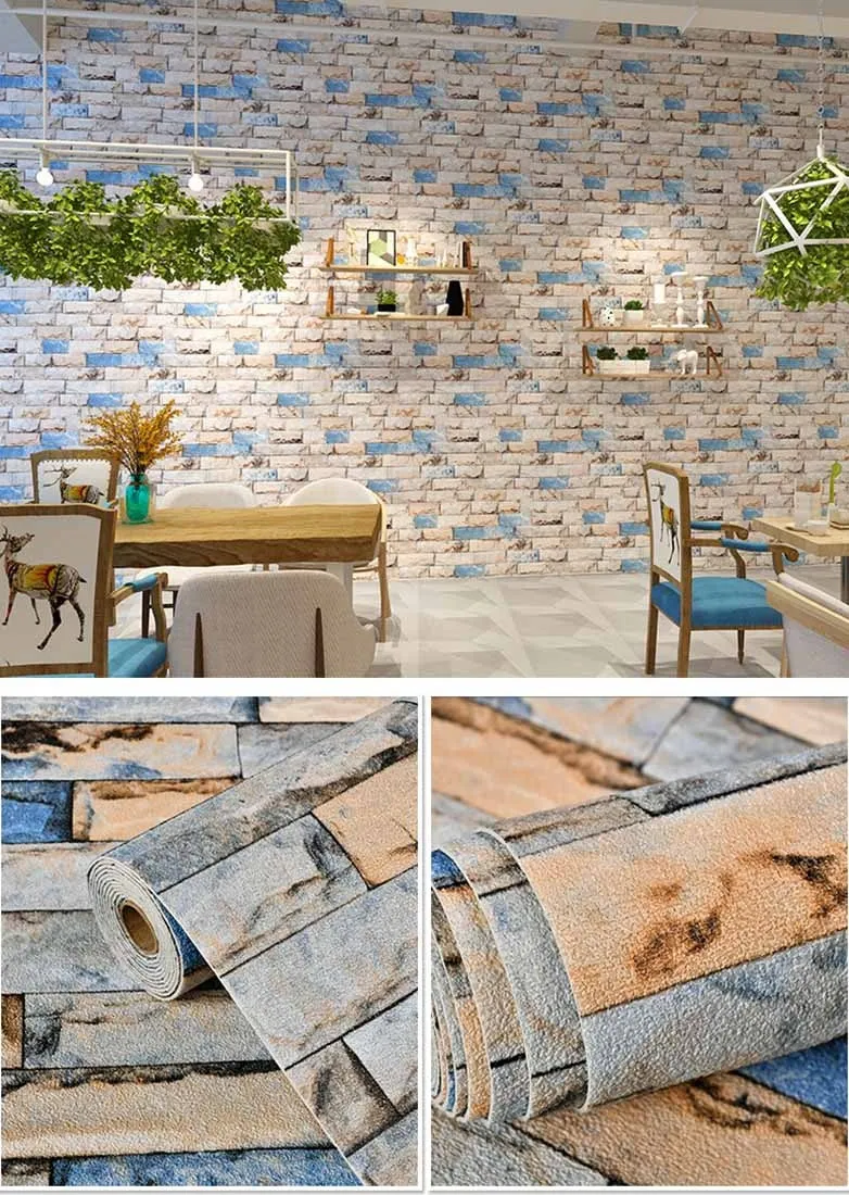 Brick Style Wall Stickers Self-Adhesive Wallpaper