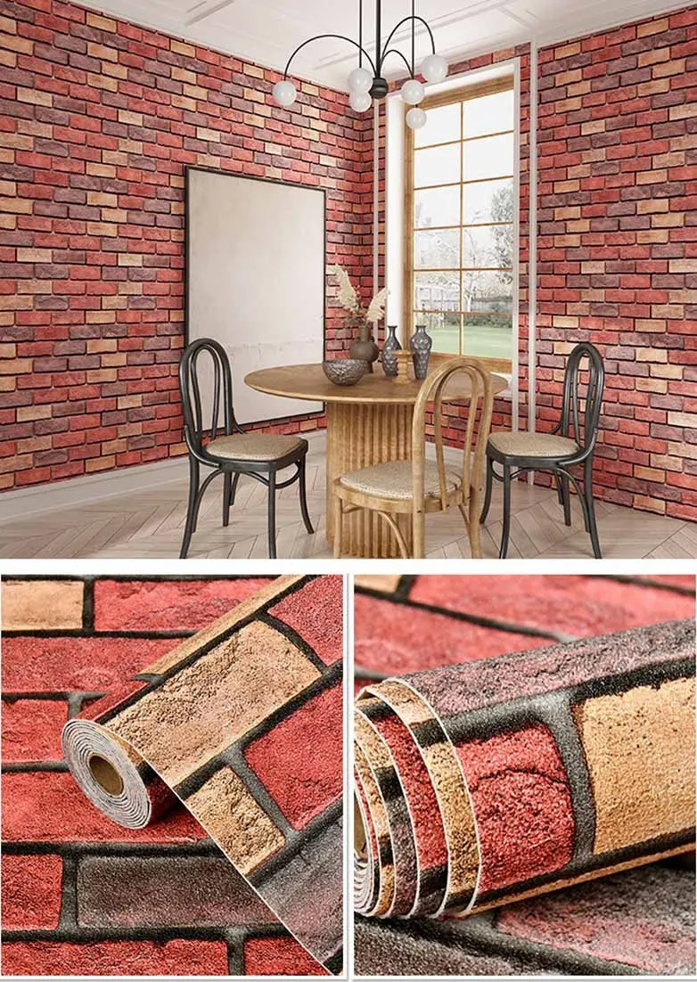 Brick Style Wall Stickers Self-Adhesive Wallpaper