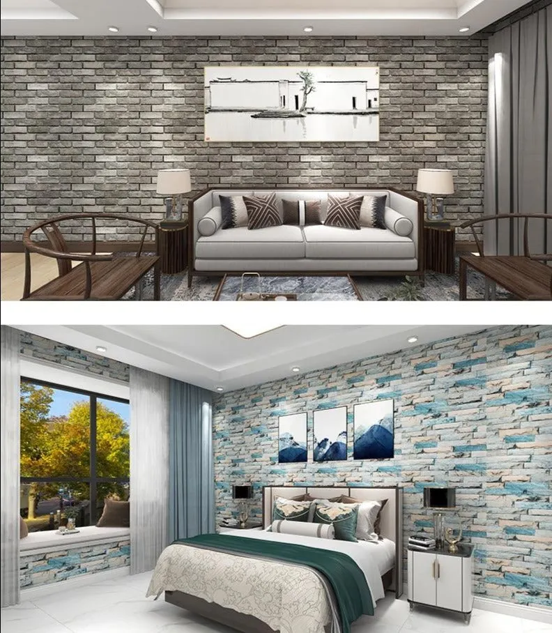 Brick Style Wall Stickers Self-Adhesive Wallpaper