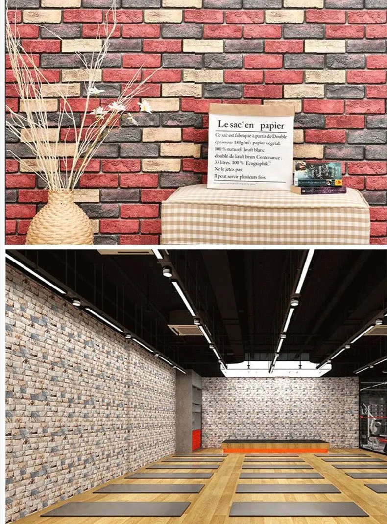 Brick Style Wall Stickers Self-Adhesive Wallpaper