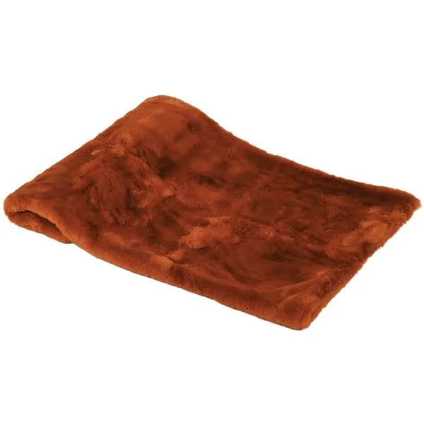 Burnt Amber Faux Fur Throw