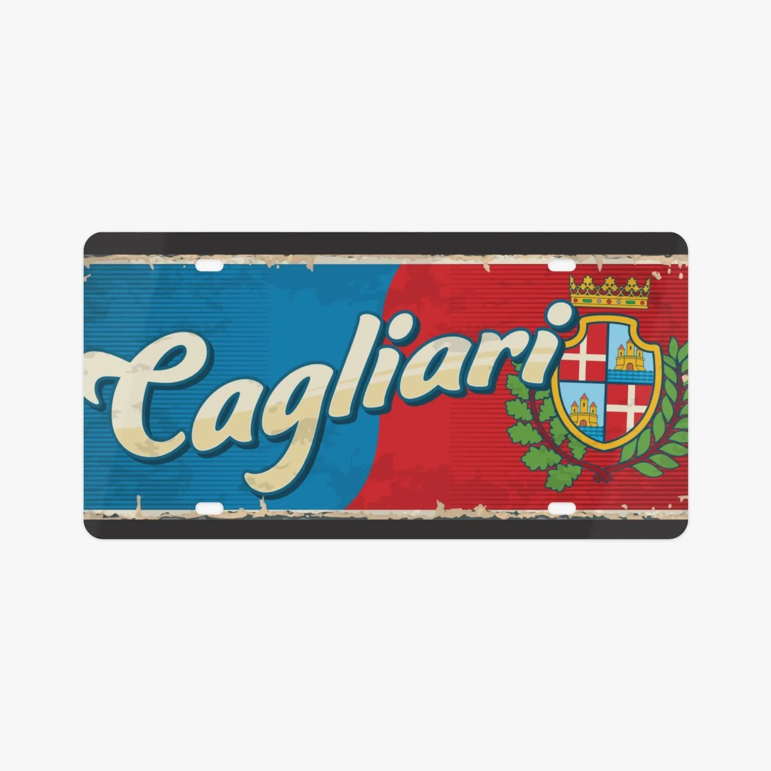 Cagliari License Plate Italian Style