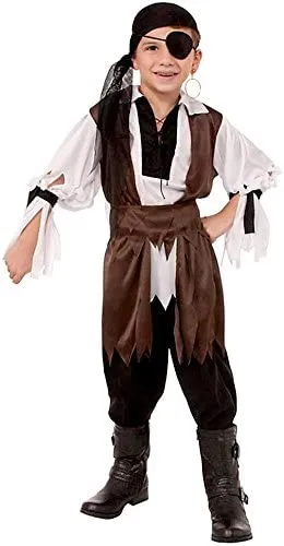 Caribbean Pirate Boy's  Costume Small 4 - 6