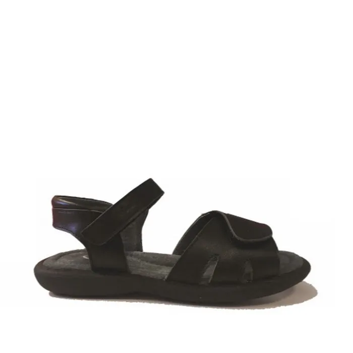 Clarks Pandora Black Leather Girls School Sandal