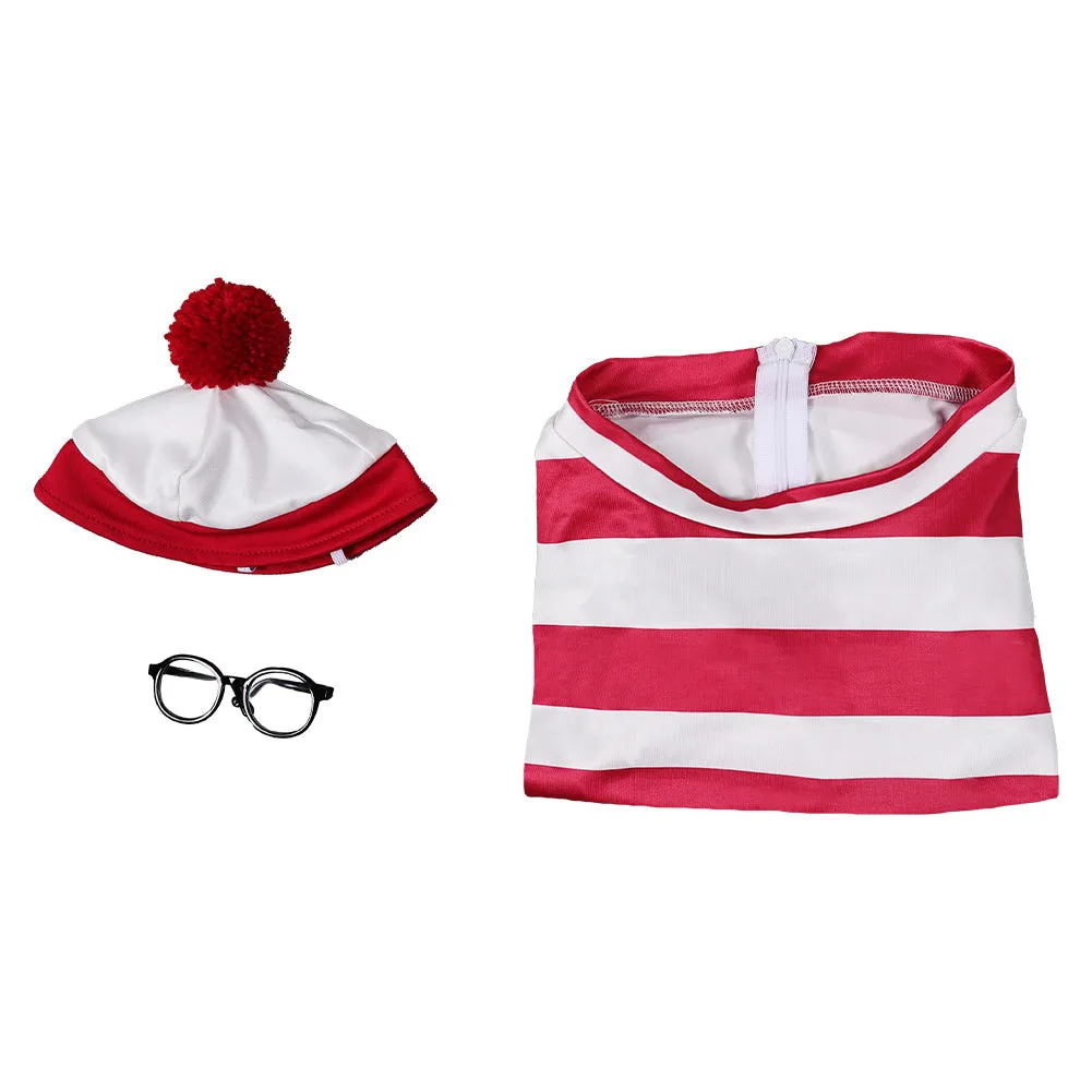 Cosplay Costume Outfits Halloween Carnival Suit Willy the Dog dog Dog Clothing Where‘s Wally?