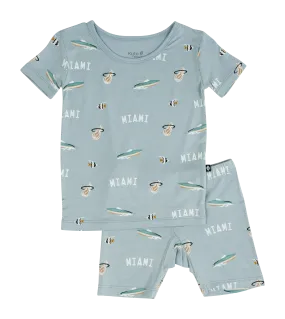 Court Culture x Kyte Baby Nautical Fog Toddler Short Sleeve PJ Set