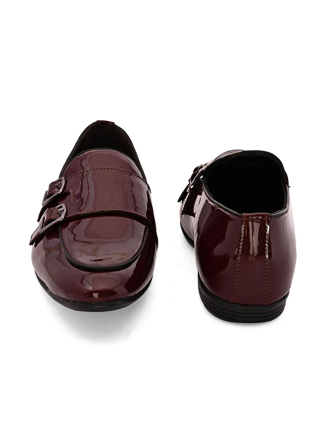 Crimson Patent Monk Shoes