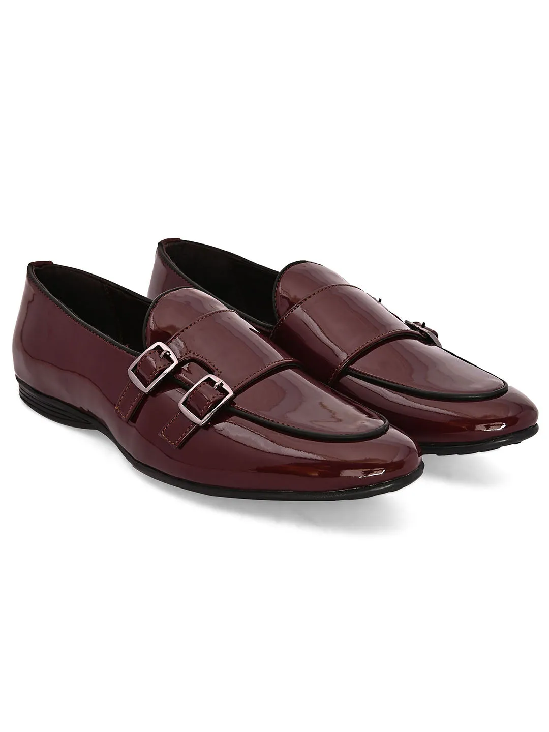 Crimson Patent Monk Shoes