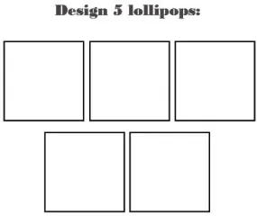 Customize your own square style edible image lollipop