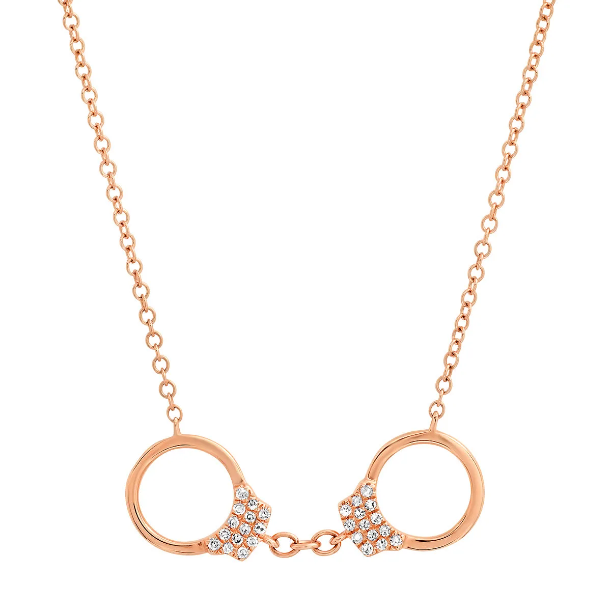 Dainty Diamond Handcuff Necklace