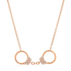 Dainty Diamond Handcuff Necklace