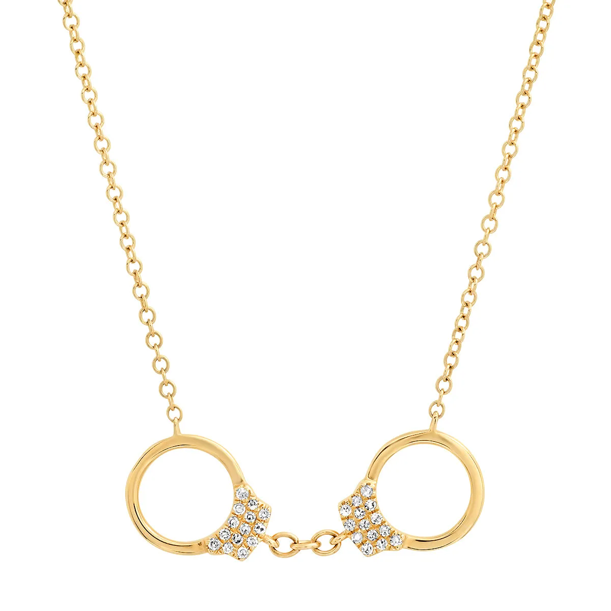 Dainty Diamond Handcuff Necklace