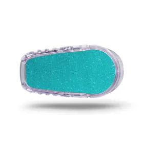 Dexcom G6 transmitter sticker: Turquoise glitter