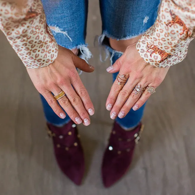 Double Diamond Teardrop Ring