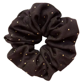 Drops of Gold Scrunchie in Black