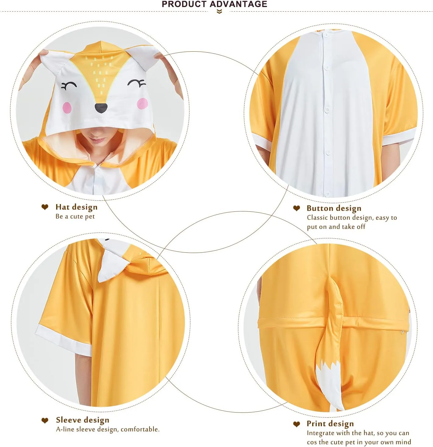 Fox Adult Summer Onesie