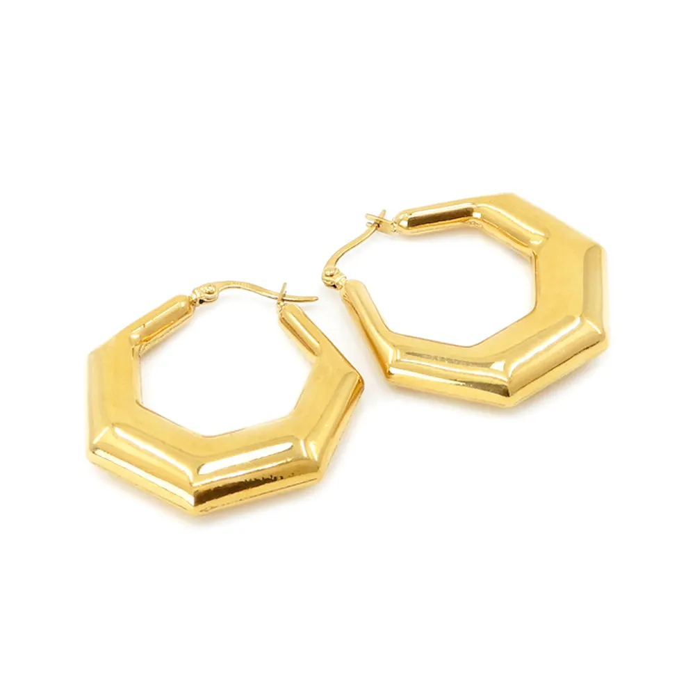 Gold Dipped Hoop Earrings- M H W ACCESSORIES