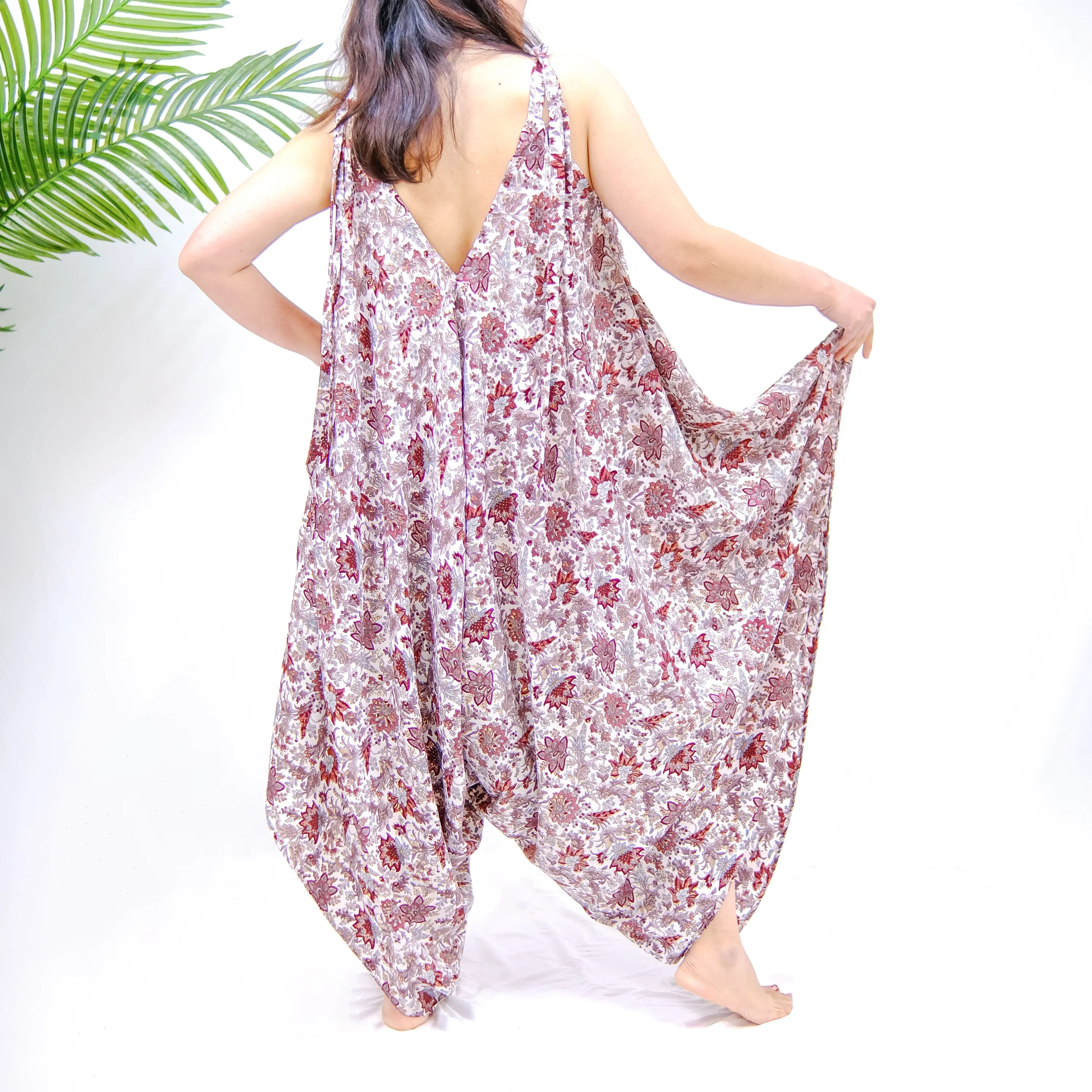 Loose Bohemian Style Summer Jumpsuit with Pockets