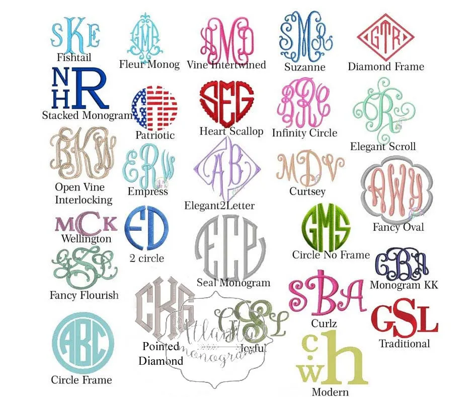 Monogrammed Personalized Hipster purses