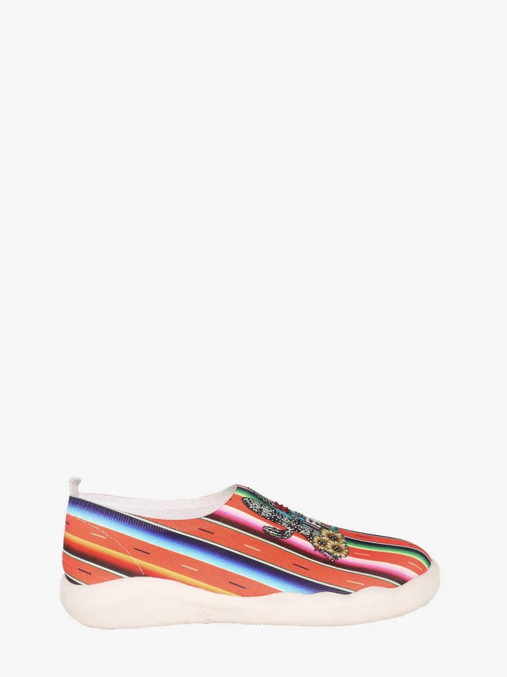 Montana West Serape Floral Print Slip On Sneaker