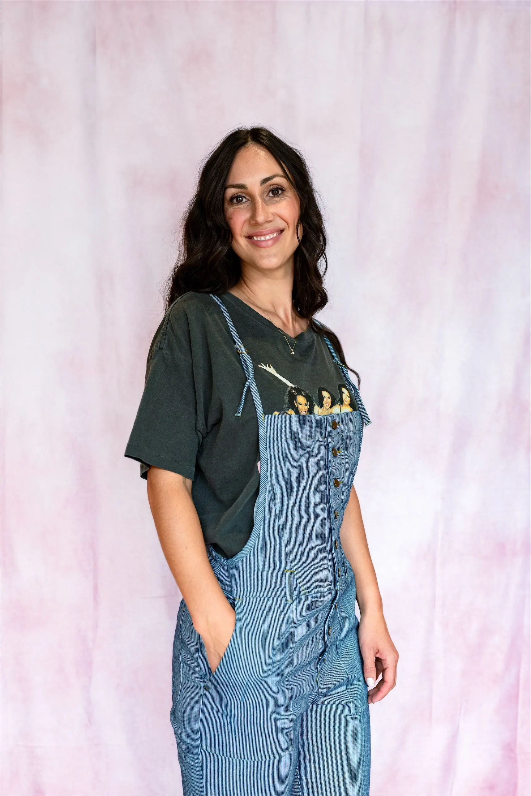 Mood Ring Stripe Denim Overalls