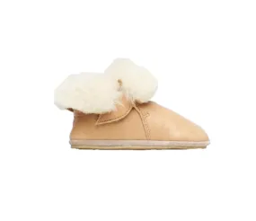 NATURINO CARESSE camel doublé laine mouton chaussons cuir