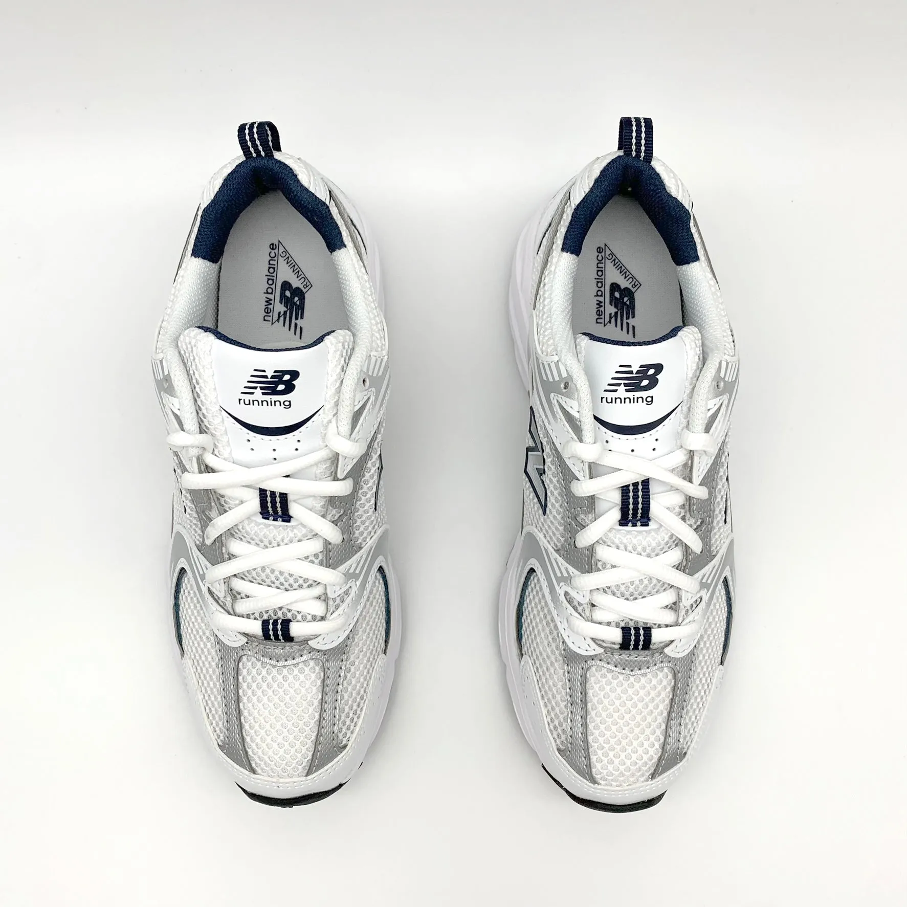 New Balance 530 White Silver Navy