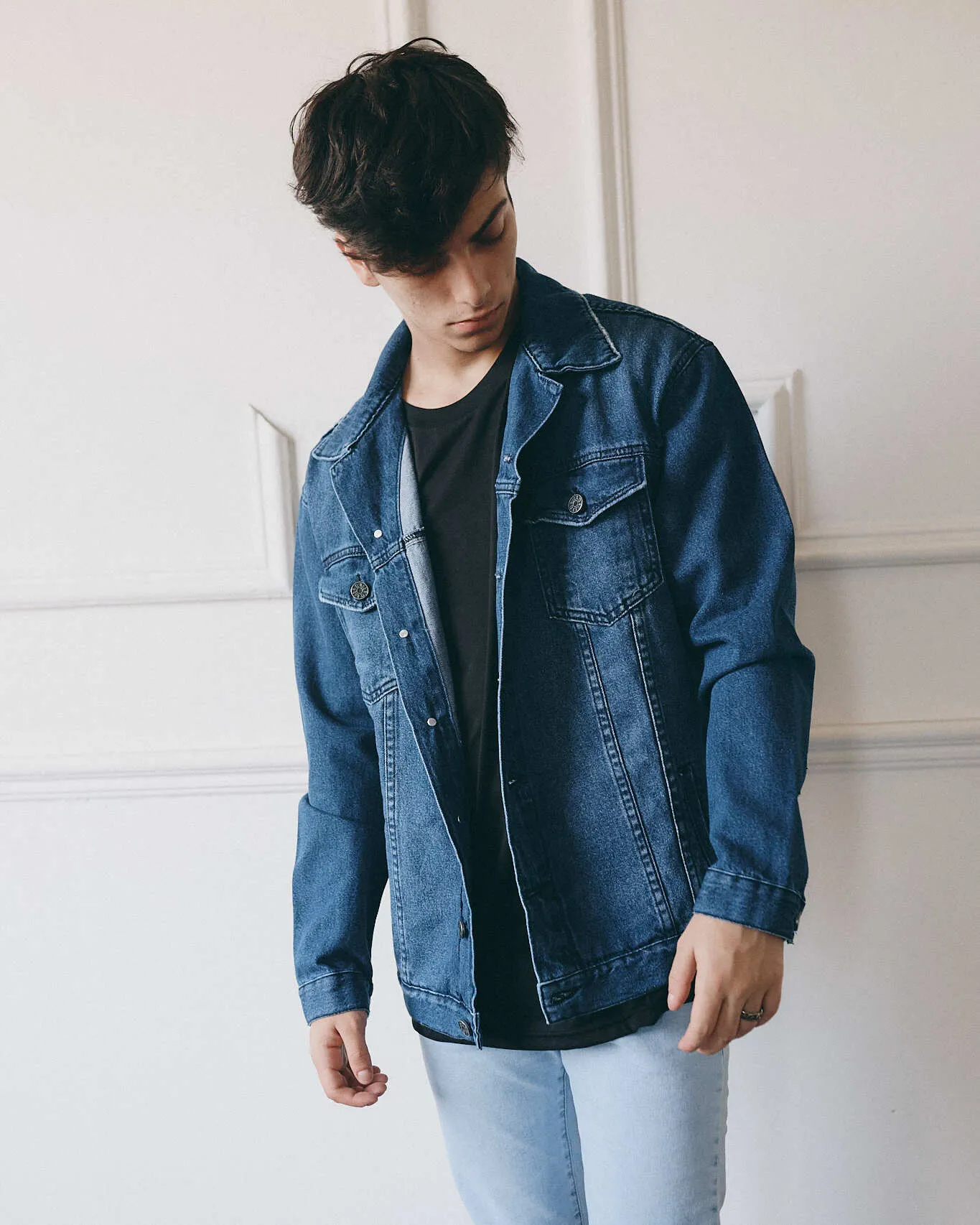 Oversized Denim Jacket - Azul