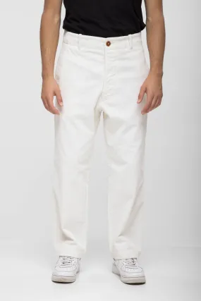 PANTALONE FRAC VELLUTO BIANCO