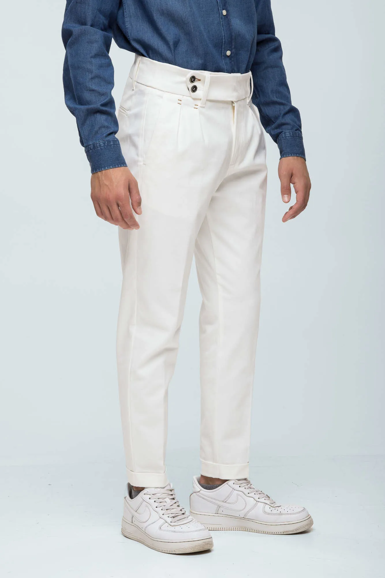 PANTALONE SARTORIALE BIANCO