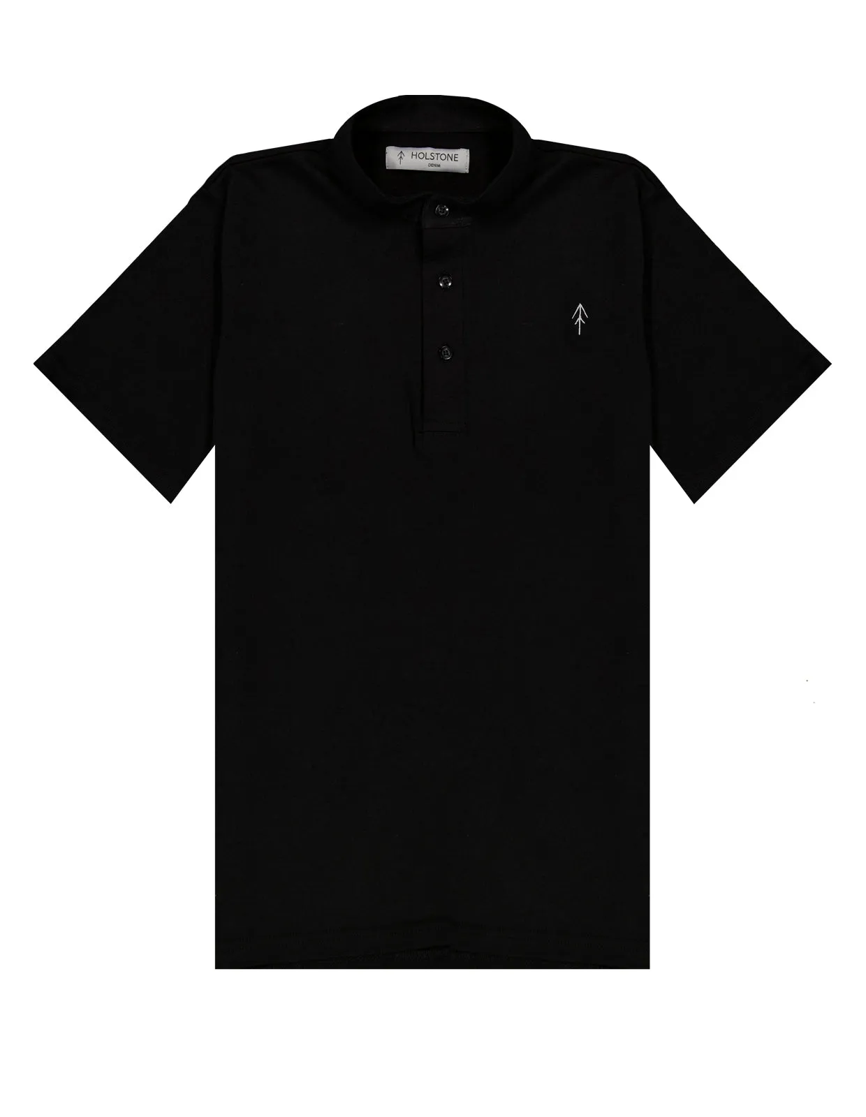 Playera Cuello Mao Slim Fit - Negro