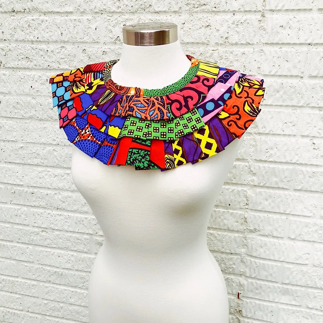 Pleated Ankara Collar