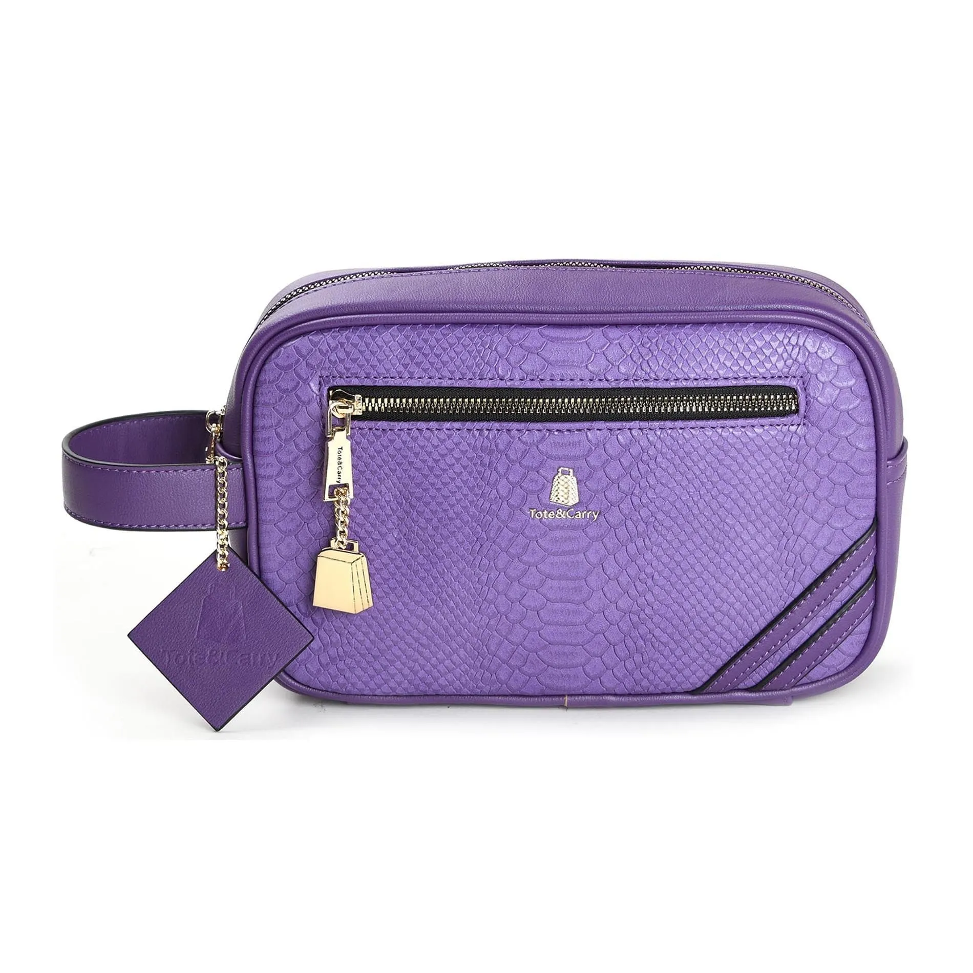 Purple Apollo 1 Faux Snakeskin Toiletry Bag