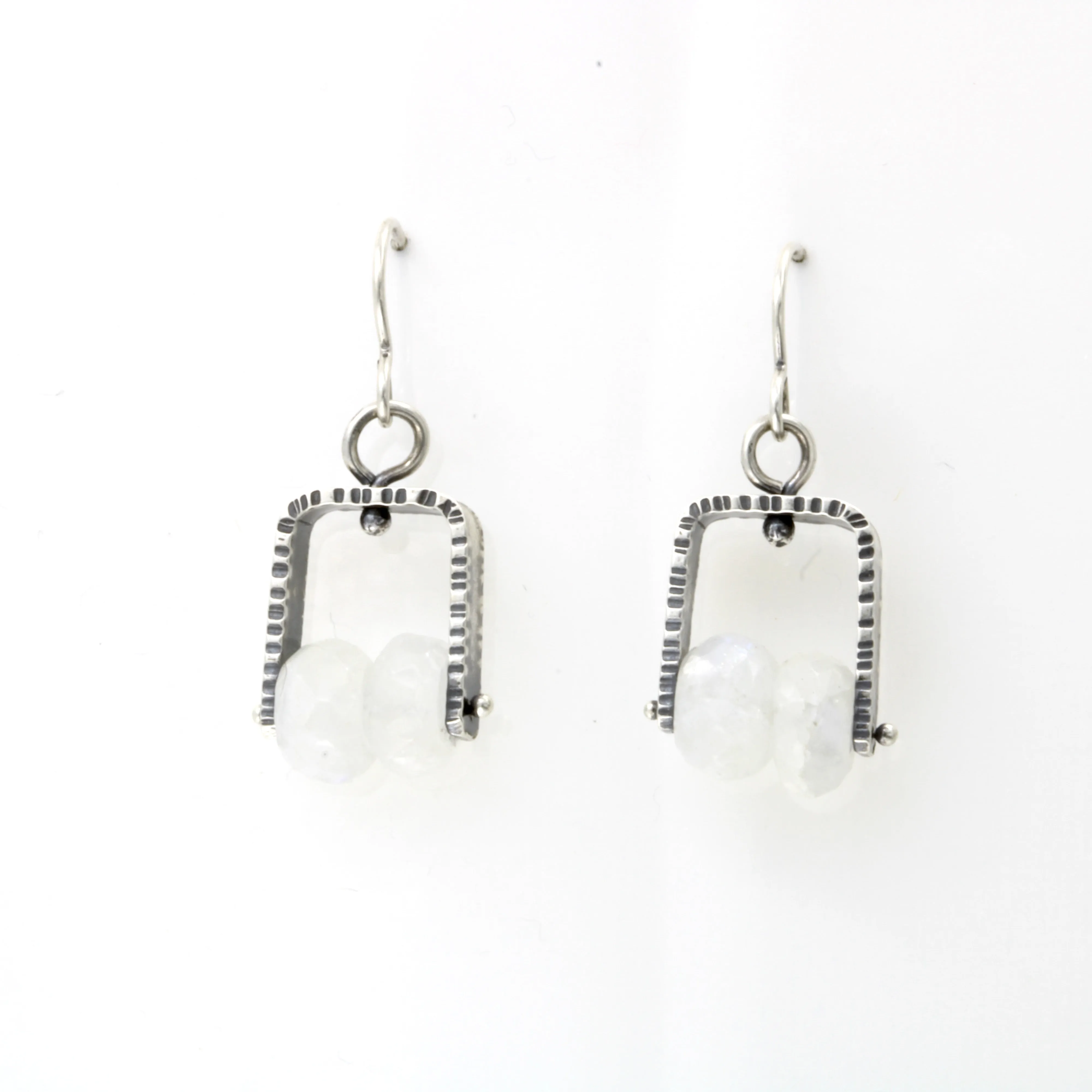 Rainbow Moonstone "Climb" Earrings