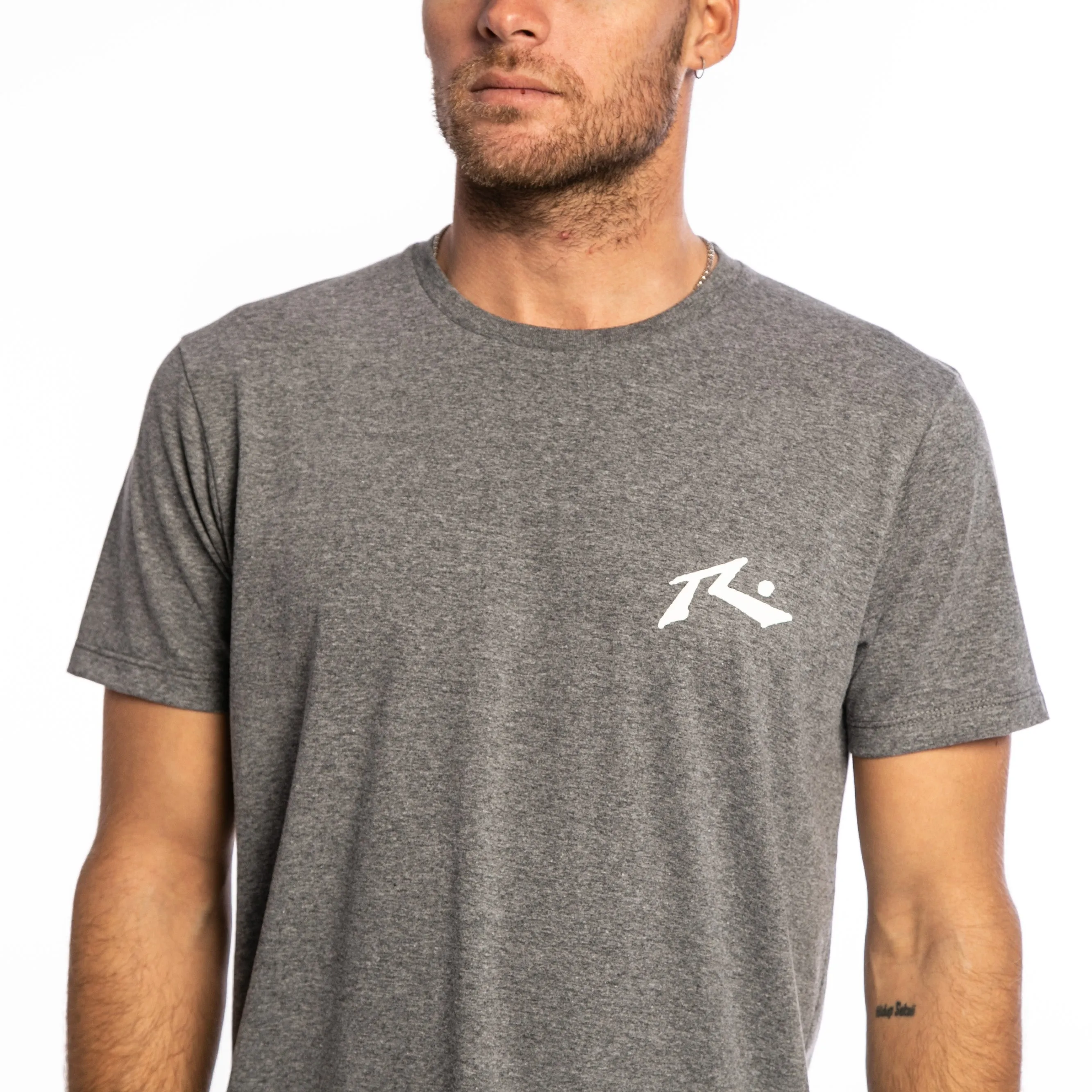 Remera Hombre Rusty Competition Gris Melange