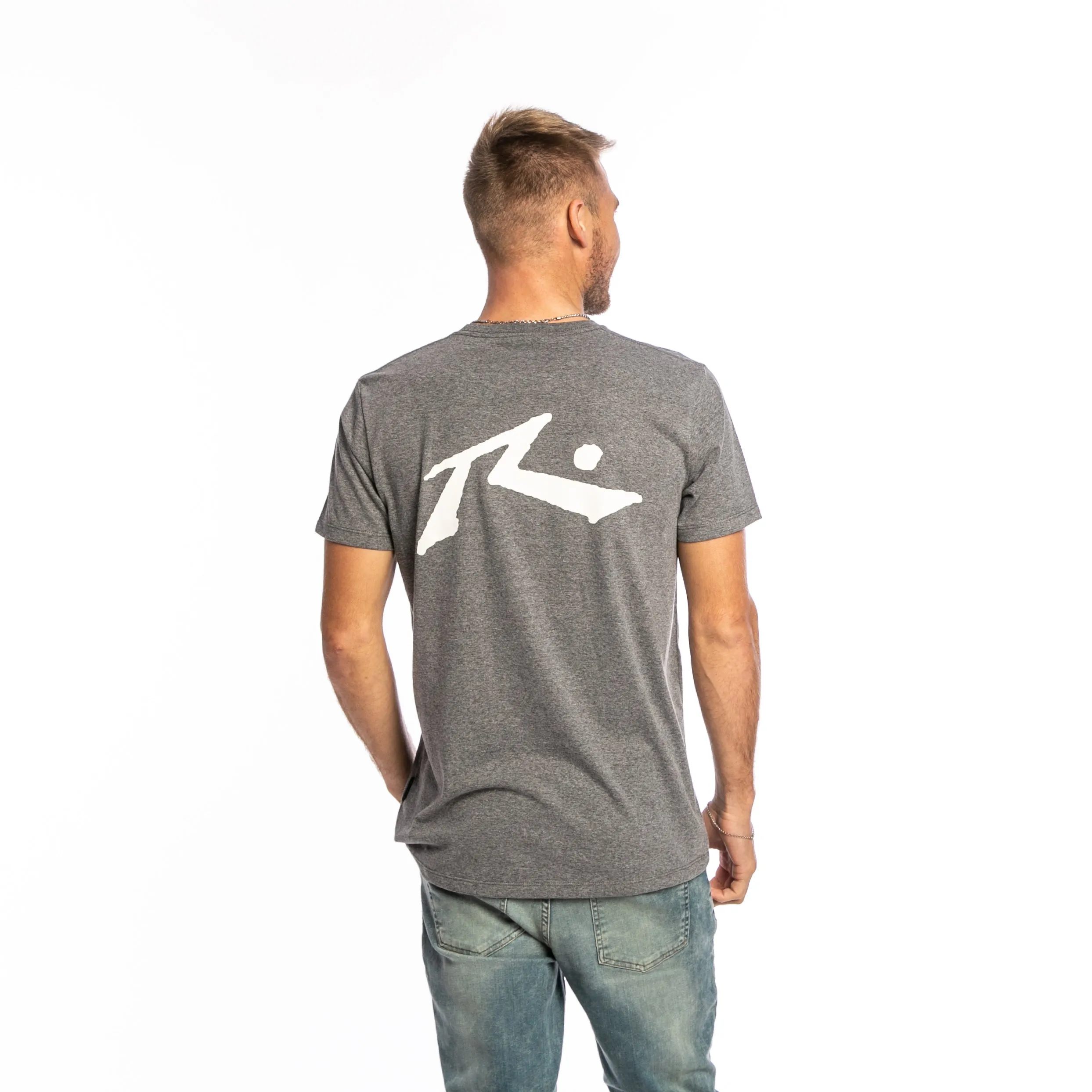 Remera Hombre Rusty Competition Gris Melange